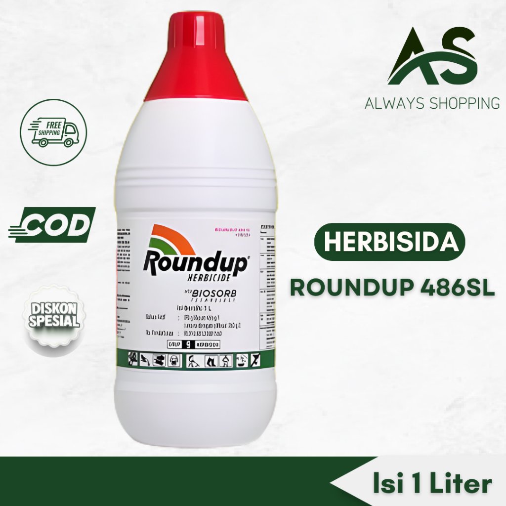 [A1] Roundup 486 SL Herbisida Obat Pembasmi Rumput Liar 1 Liter untuk Tanaman Jagung