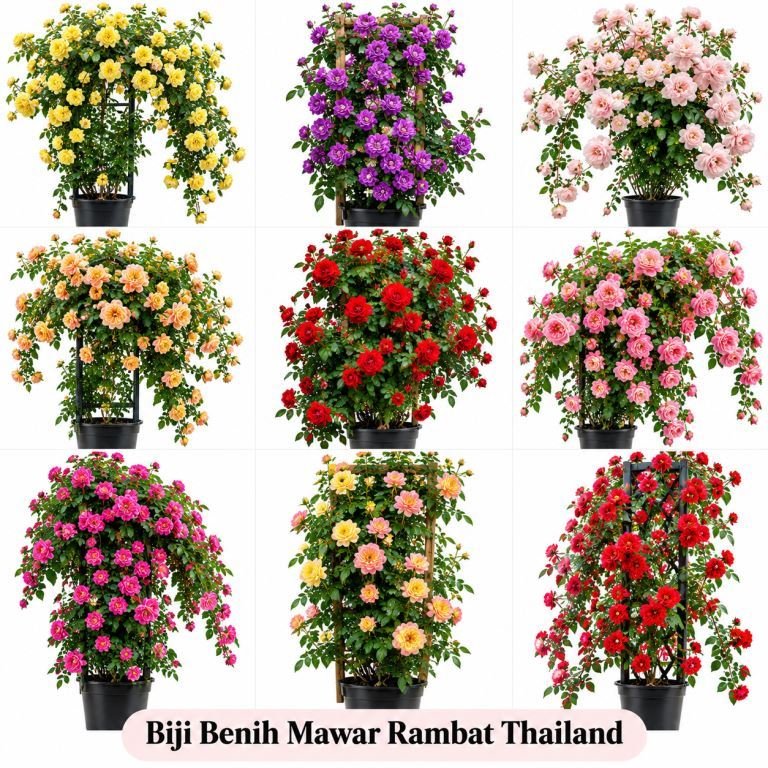 Biji Bunga Mawar Rambat Thailand 9 Warna Isi 5 Biji Bunga Mawar Benih Mawar Benih Bunga Benih Murah