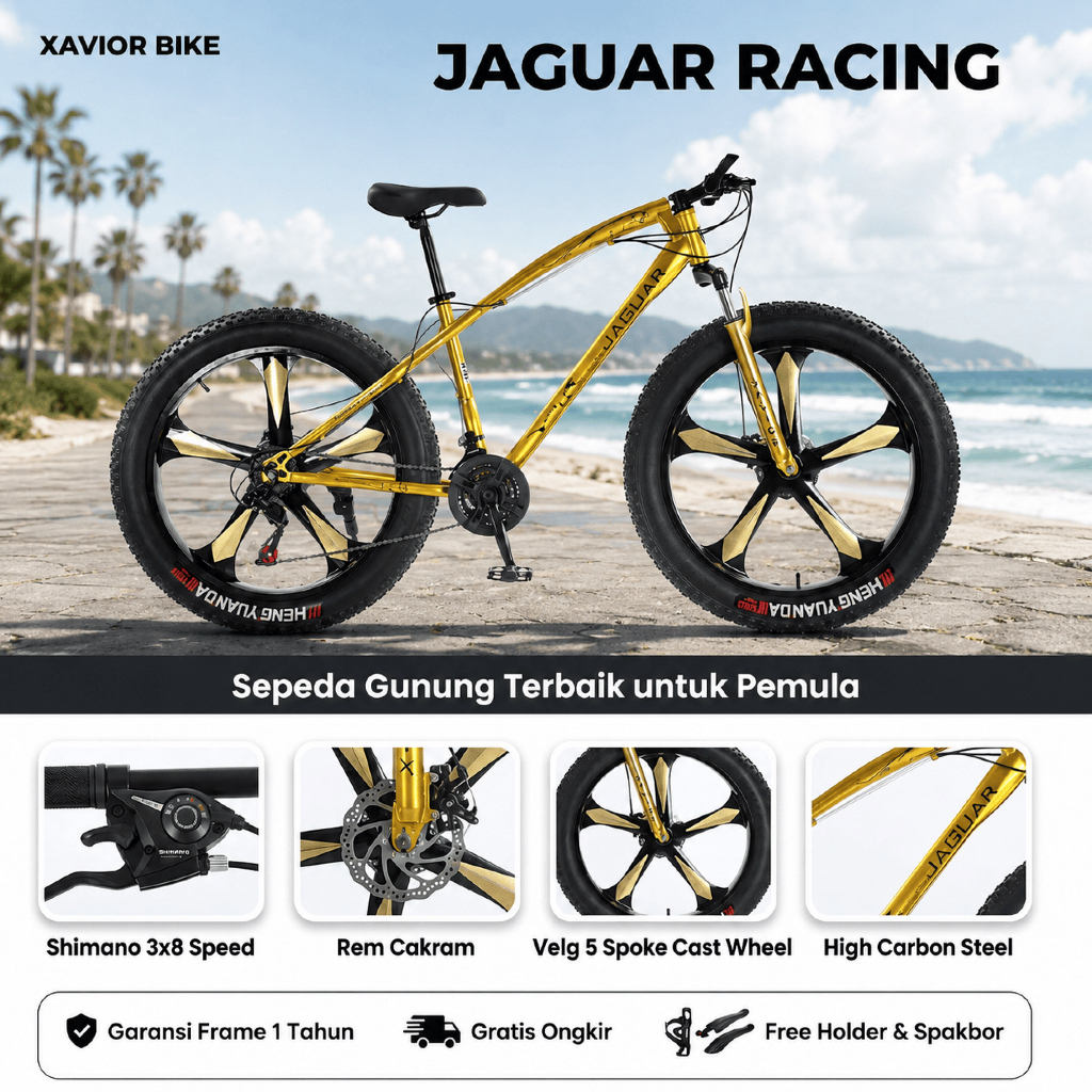 SEPEDA GUNUNG MTB 26 Inch XAVIOR JAGUAR RACING 24 Speed