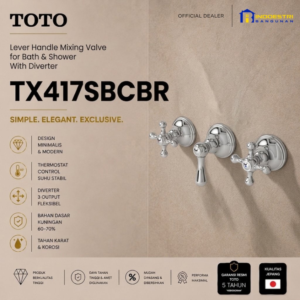 Kran Tanam Mixer with Diverter TOTO TX417SBCBR / Mixing Valve with Diverter TOTO