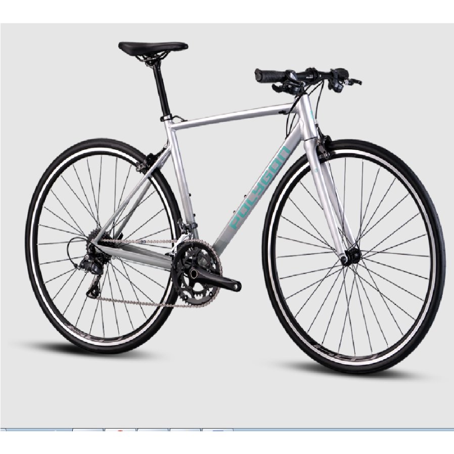 POLYGON Strattos F2 HYBRID 700C Sepeda Frame Alloy Fork Carbon U-Brake 8 Speed