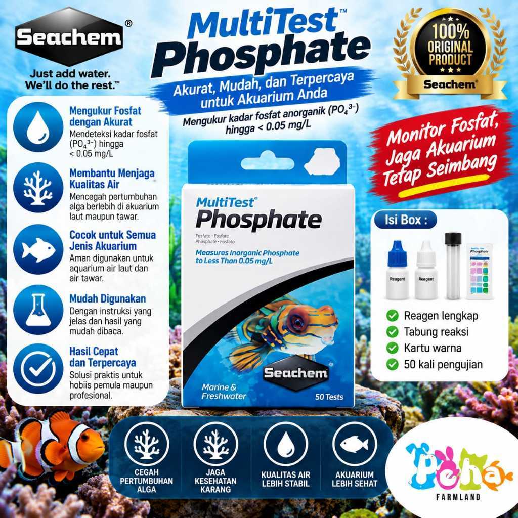 Seachem MultiTest Phosphate 75 test Marine Freshwater PO4 Test Kit