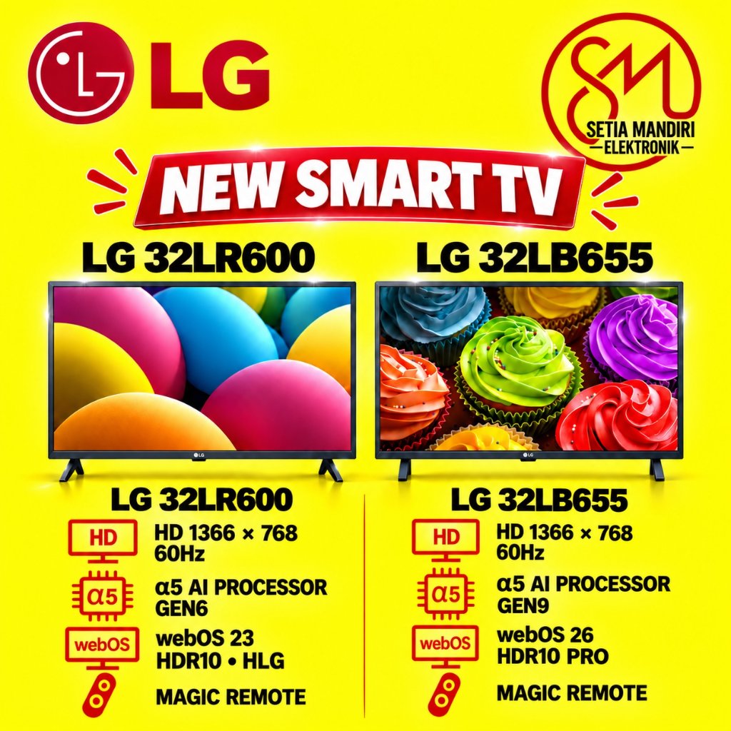 LG 32LR650BPSA LED SMART TV LR65 32 INCH HD - GARANSI RESMI