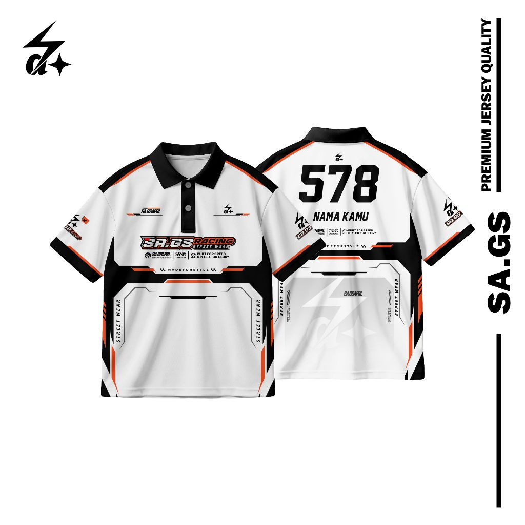 Jersey Kaos Racing Custom Polos Kerah Kancing Dryfit Fullprint Ukuran Anak Dewasa 20