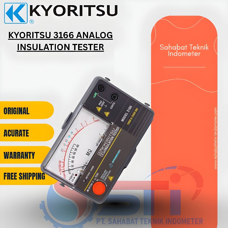 Jual Kyoritsu 3166 Analog Insulation Tester baru dan original Kyoritsu