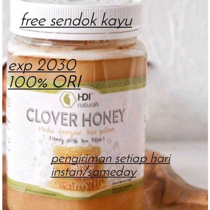 Madu hdi 1kg clover honey original segel 100% exp 2030 free sendok kayu