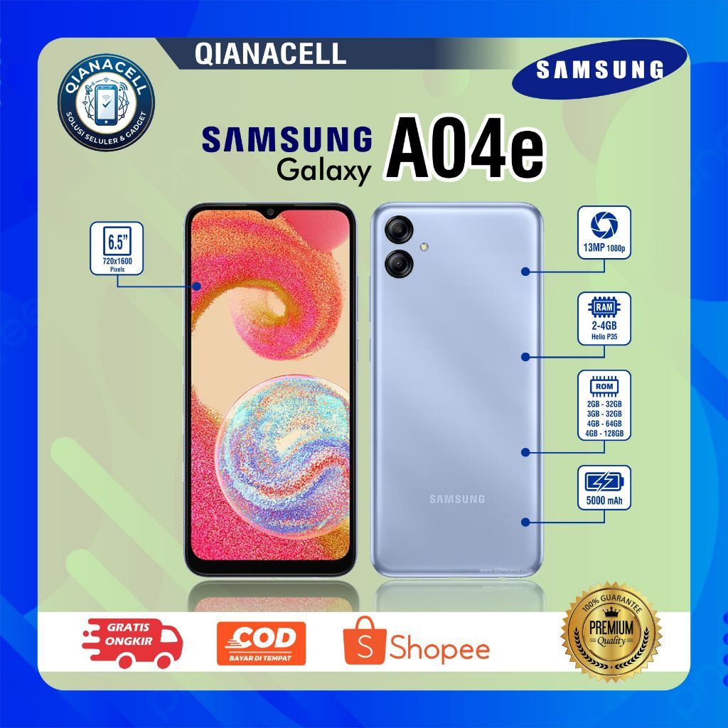 SAMBUNG GALAXY A04e / Samsung A04 RAM 3/32G RAM 4/64GB Hp Normal siap Pakia