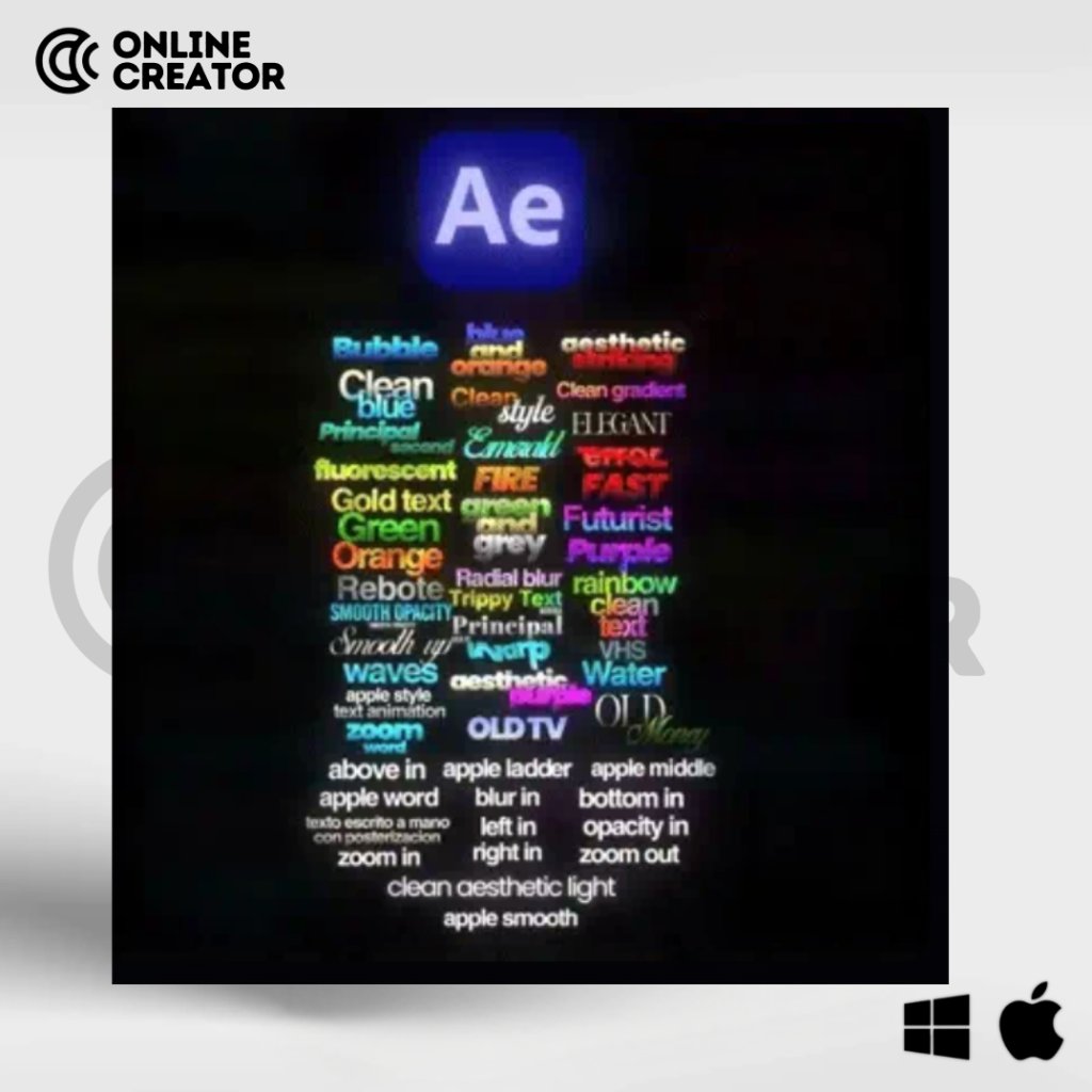ClashiVFX – V2.0 TITLES PACK AE + Fonts Window Mac