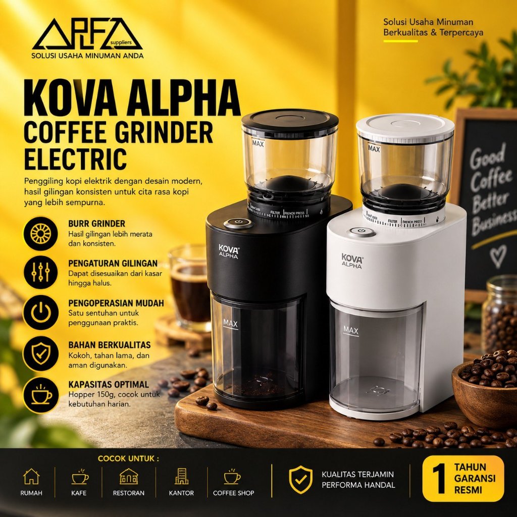 Kova ALPHA Mesin Penggiling Kopi Coffee Grinder