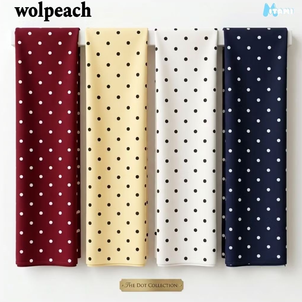 MITAMI Kain Wolfis Motif Polkadot Lebar 150cm