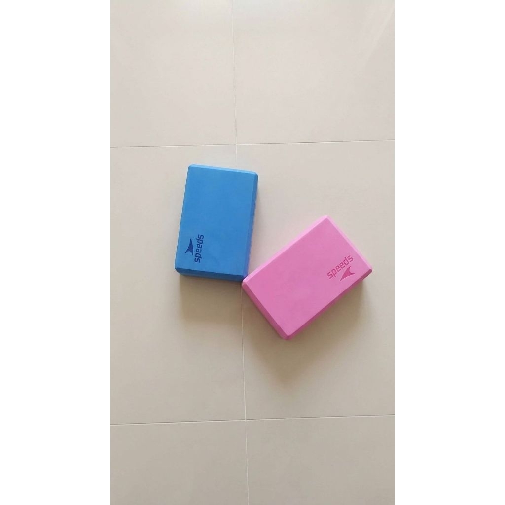 Yoga Block / Foam Block Speeds (Preloved) - Biru & Pink