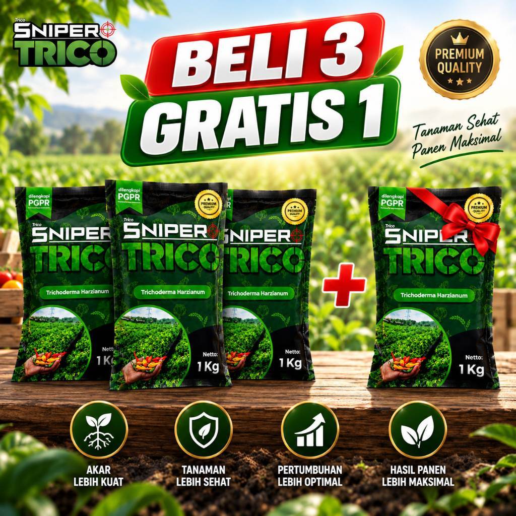 Trico Sniper 1Kg Trichoderma + PGPR Pupuk Hayati Anti Jamur Fusarium