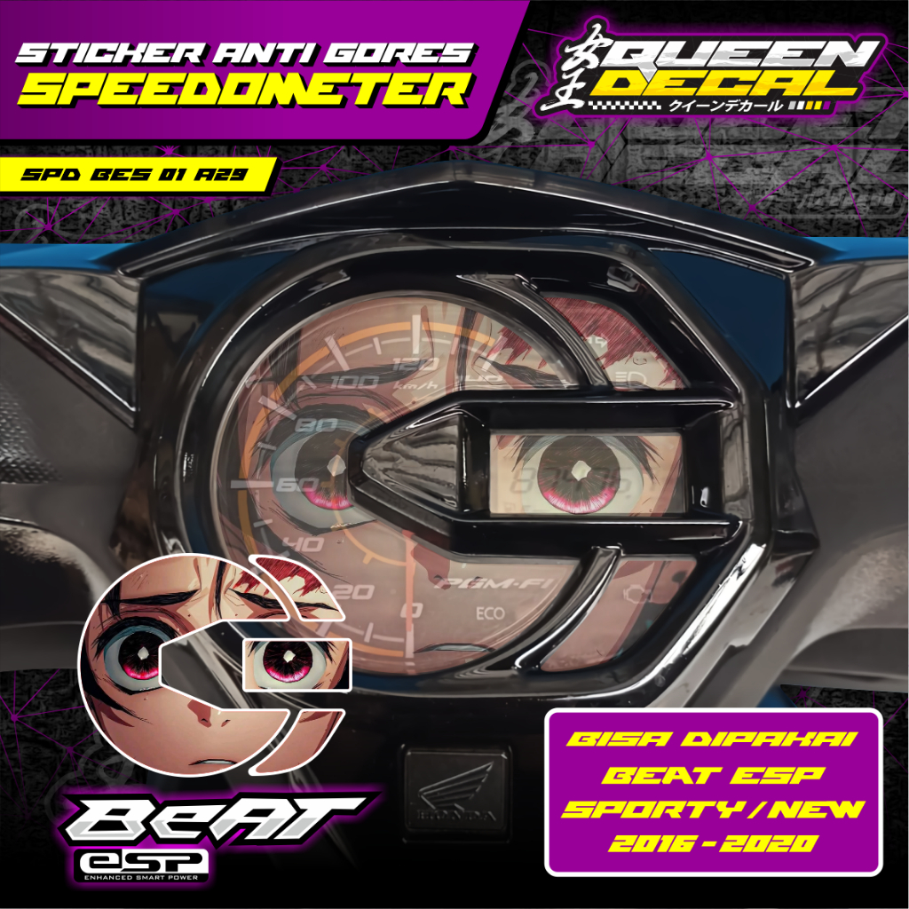 Stiker Transparan Speedometer Beat Esp 2016-2019 Desain Terbaru - Speedometer Beat ESP Sudah Cutting