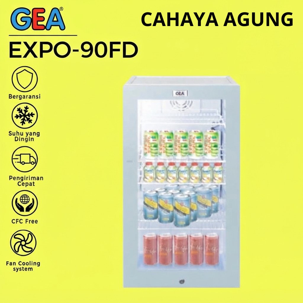 Showcase Pendingin Mini GEA EXPO 90FD / EXPO 90 FD 92 Liter Display Cooler