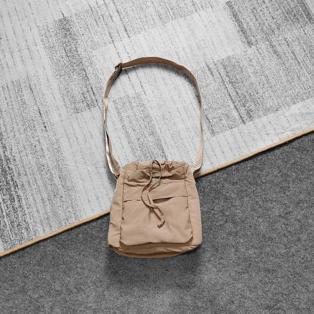 Uniqlo :C Mini Shoulder Bag Beige Tas Selempang Bahu