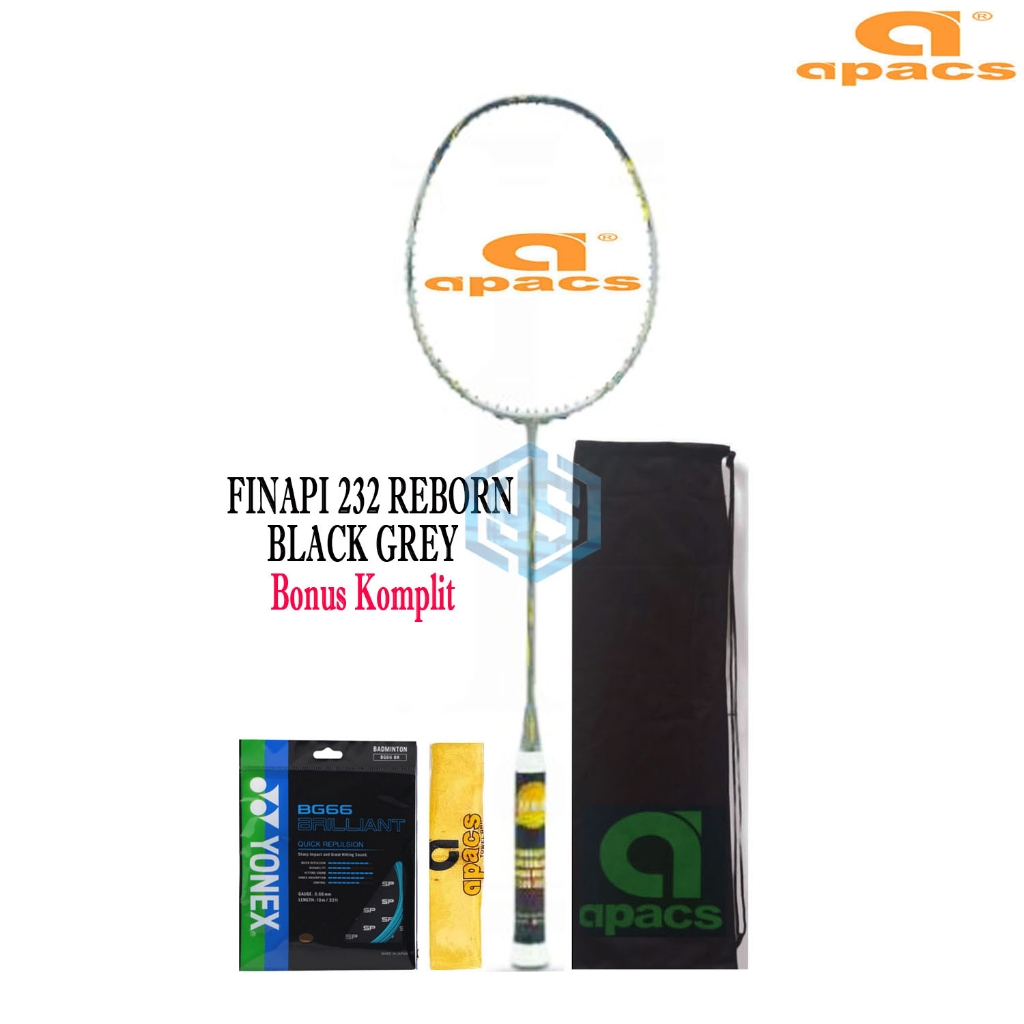 Raket Badminton Apacs Finapi 232 Reborn Bonus Komplit  Apacs Finapi 232 Reborn