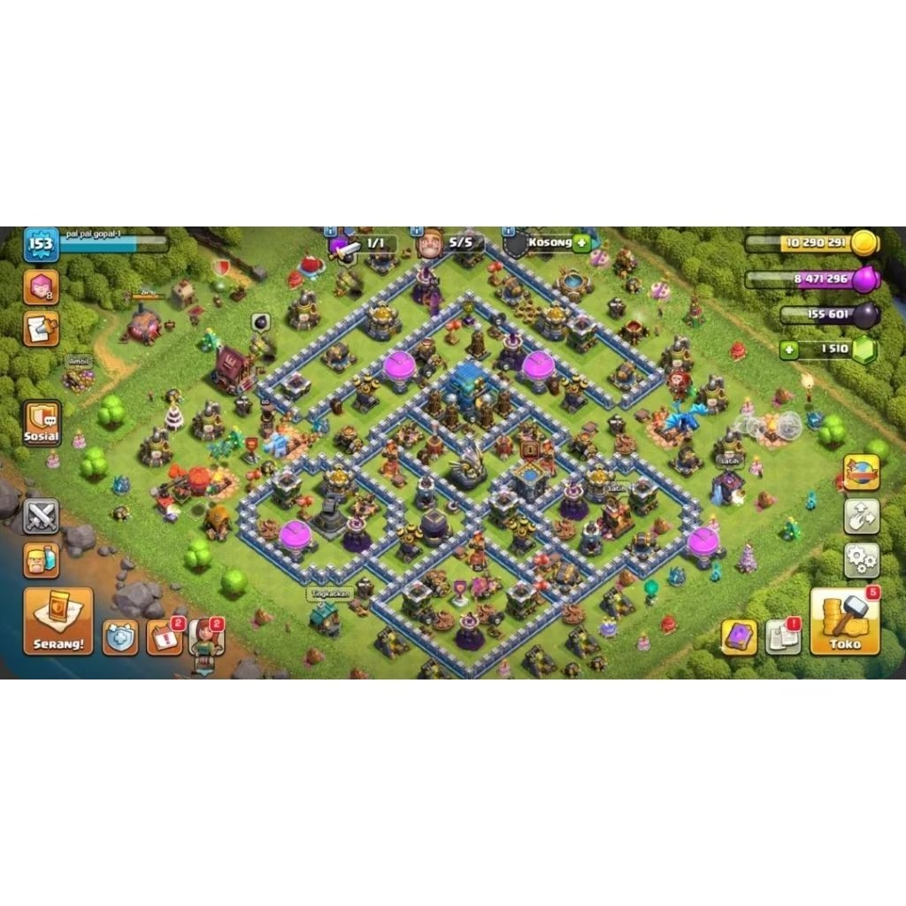 Akun Class of Clans TH 12