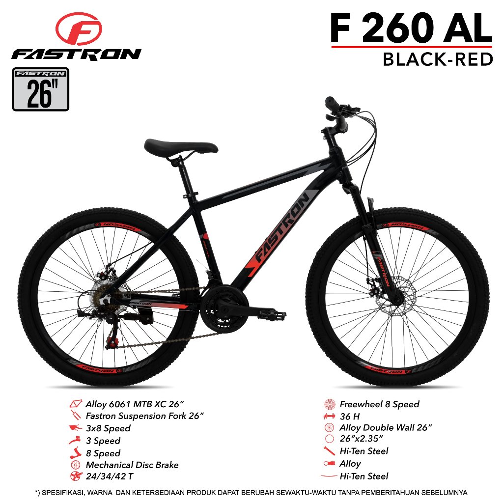 (batam) Sepeda Gunung 26 MTB FASTRON F 260 AL Alloy