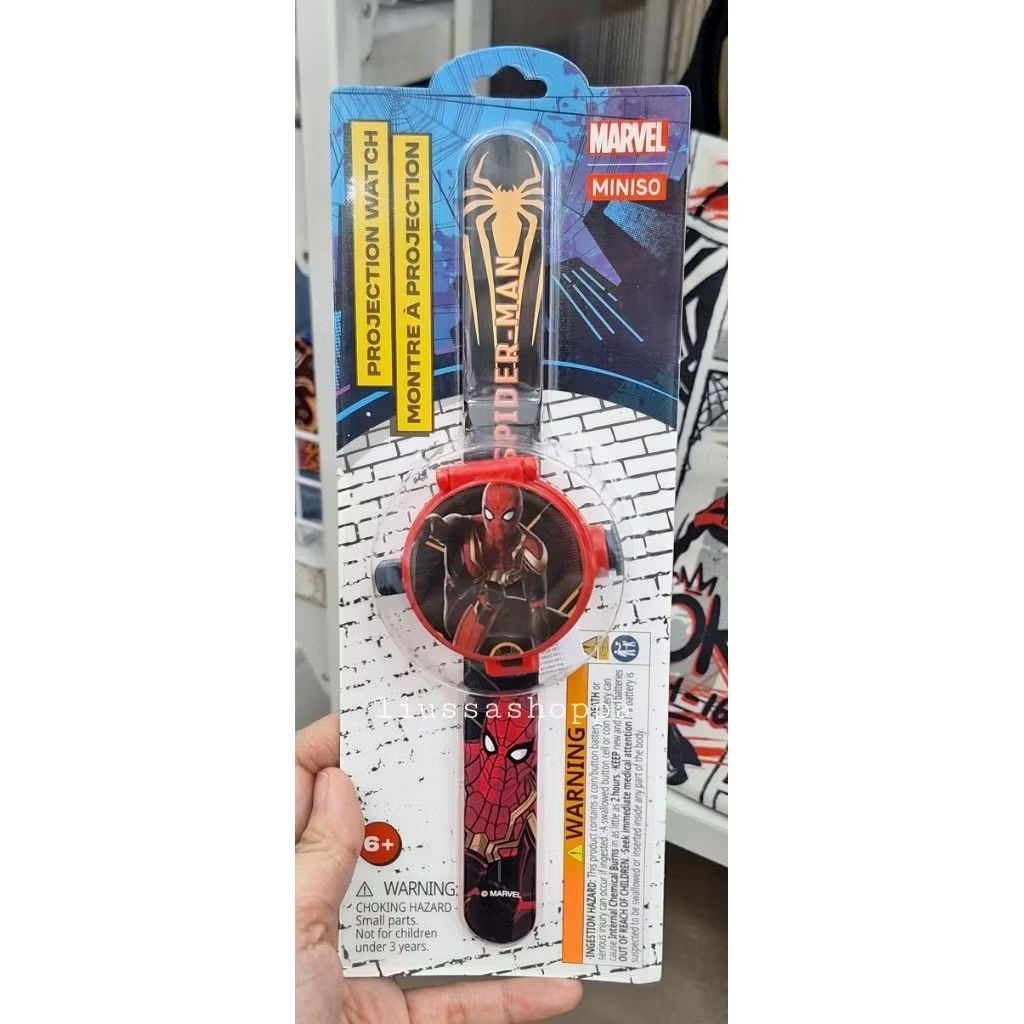 Jam Tangan Anak Miniso - Marvel Spiderman Collection Projection Watch