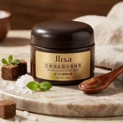 (New) Masker eksfoliasi Jlisa Brown Sugar Scrub Mask 65gr.
