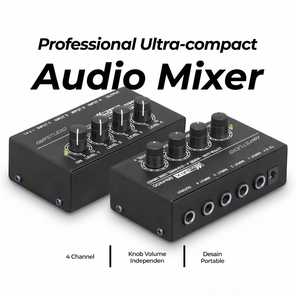 Audio Mixer 4 Channel Mini Professional Karaoke Mixing Console