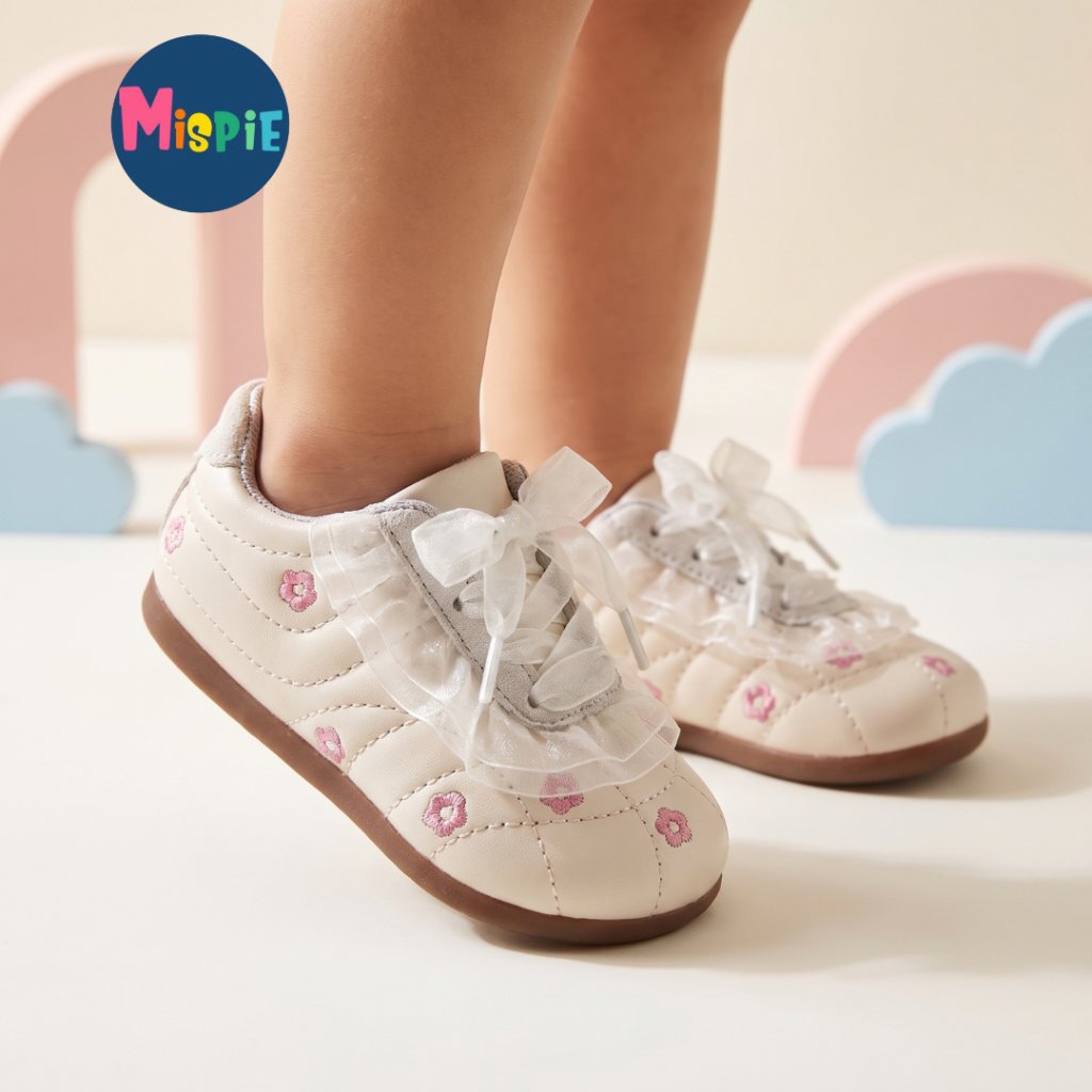 Mispie Shoes White Pink Flower