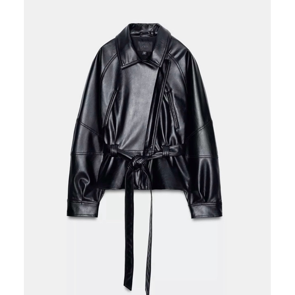 zara leather jacket preloved