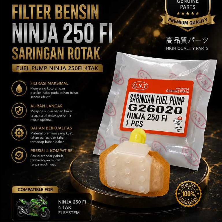 SARINGAN FUEL PAUMP BENSIN KAWASAKI NINJA 250 FI 4 TAK / FILTER ROTAK BENSIN KAWASAKI NINJA 250FI FU