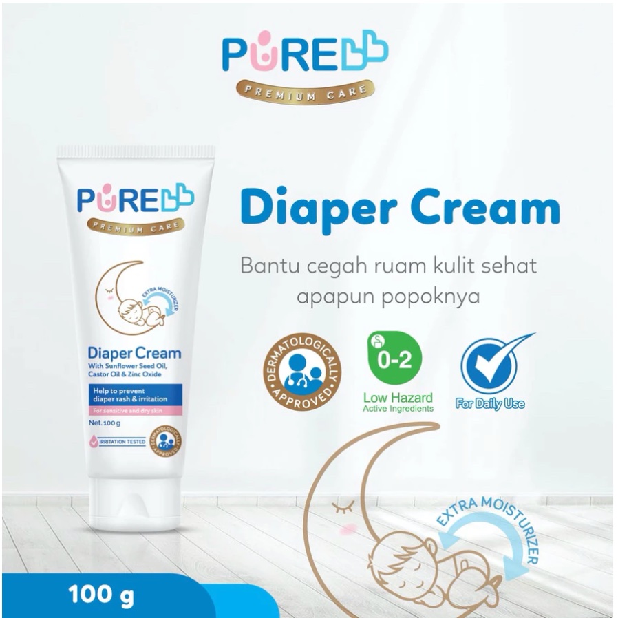 Pure BB Diaper Cream 100gr | 200gr - Diaper Cream Dengan Zinc Oxide