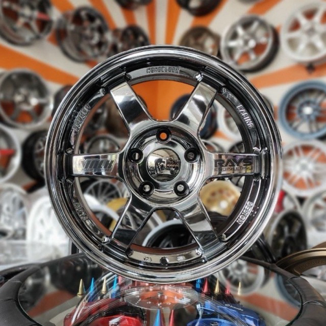 velg ertiga ring 16 te37 black chrome cocok untuk brv wrv grand max innova civic xpander terios