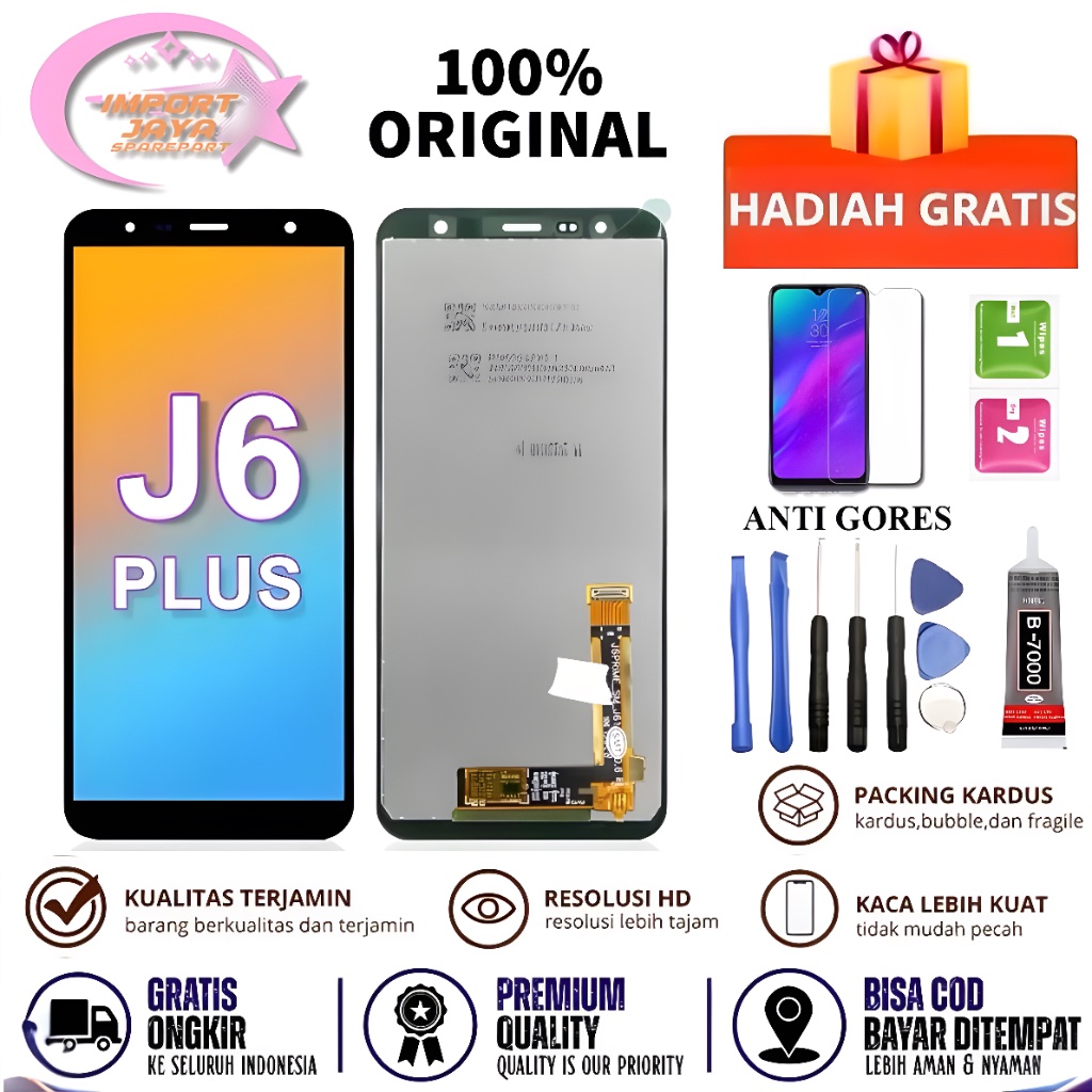 [ORIGINAL] LCD SAMSUNG J6 PLUS / J4 PLUS / J415 / J610 / J4PLUS / J6PLUS - LCD FULLSET