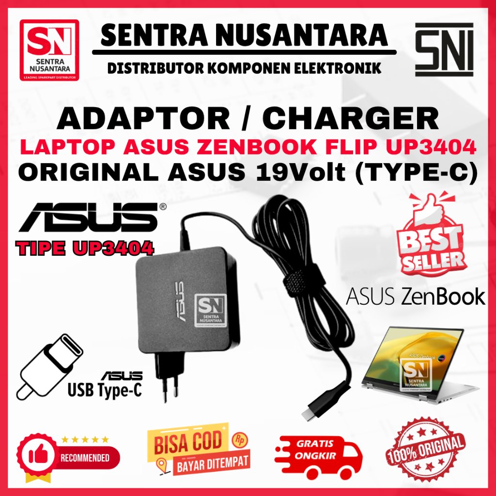 Adaptor Charger Laptop ASUS ZENBOOK FLIP UP3404 Series | Adaptor Laptop ASUS ZENBOOK FLIP UP3404 Ser