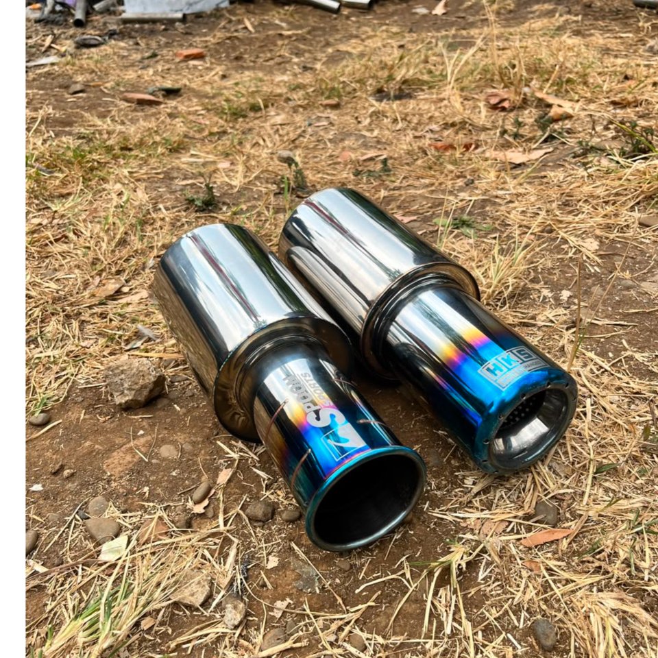 KENALPOT RACING KENALPOT HKS UJUNG BIRU KENALPOT SPOON UJUNG BIRU KENALPOT RACING MOBIL MUFFLER RACI