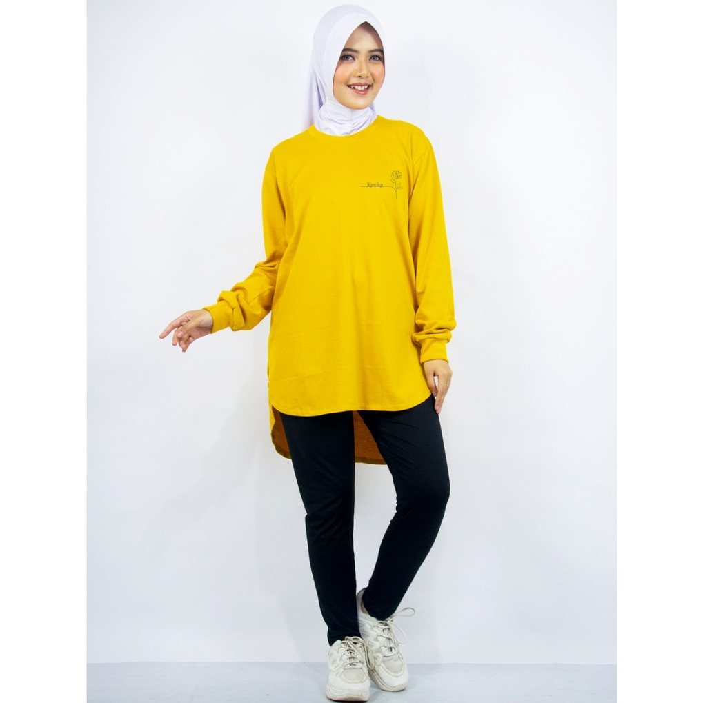 KAWIKA | Tunik Kaos Oversize Bahan Cotton Combed 20s