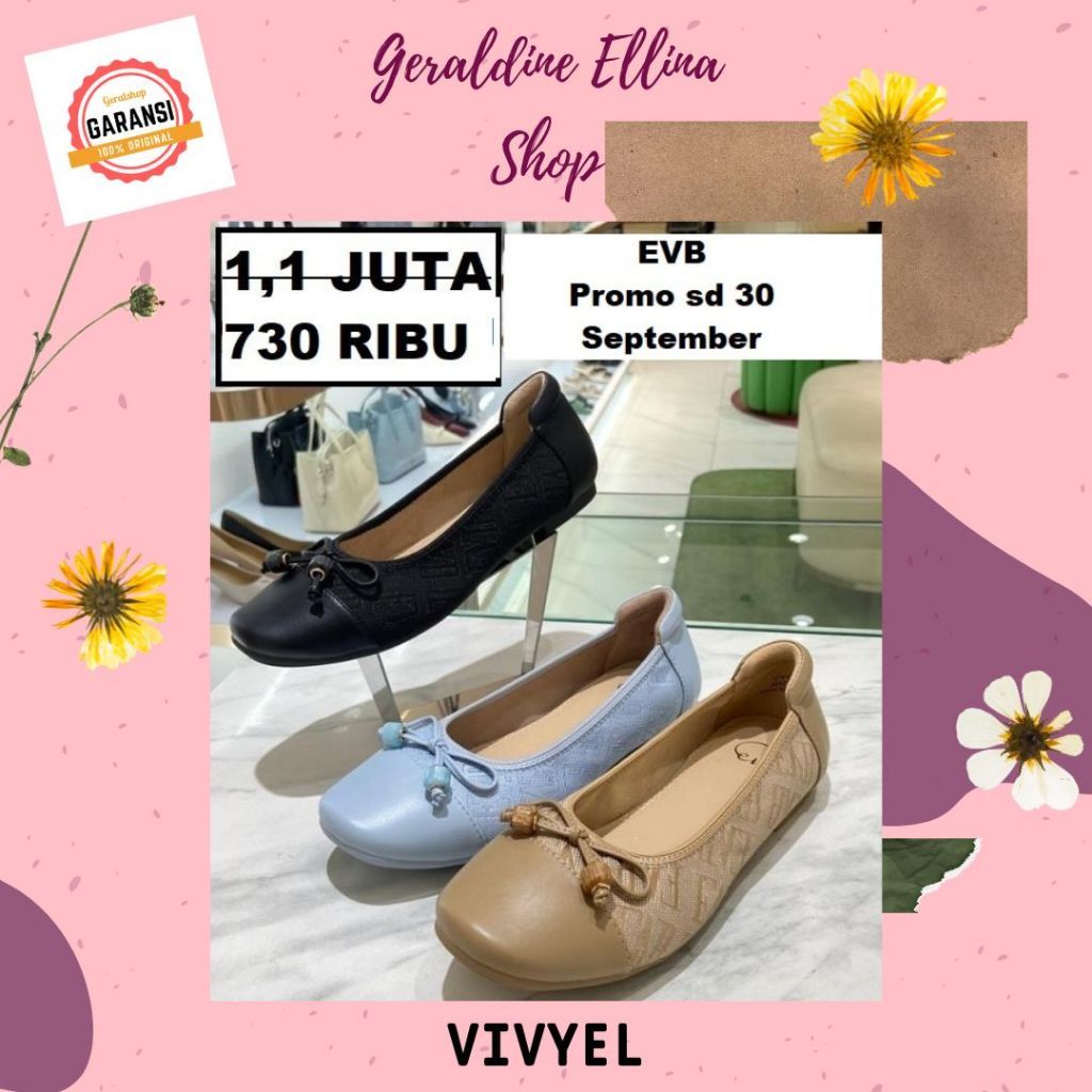 Sepatu EVB wanita sale shoes original STORE seri VIVYEL