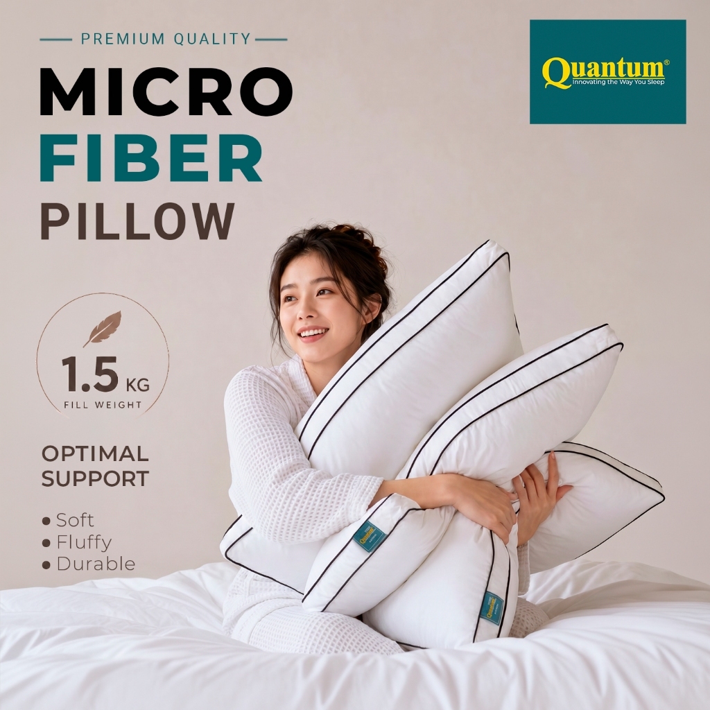 Quantum Bantal Microfiber 50x70+5 cm - Pillow Box