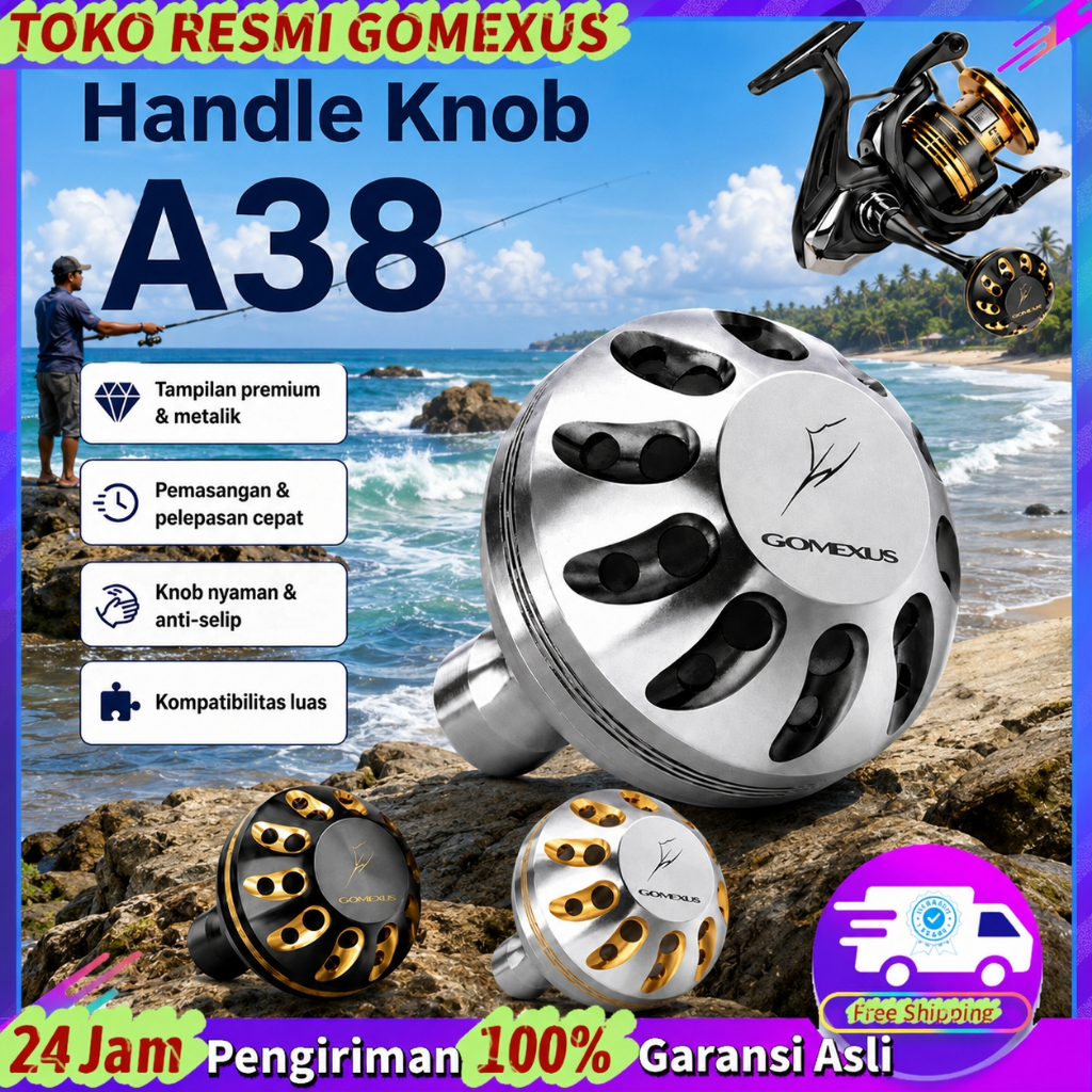 Gomexus Handle Knob 35-41mm Joran BC pancing alat pancing set  knop Stradic  Daiwa shimano  Twinpowe