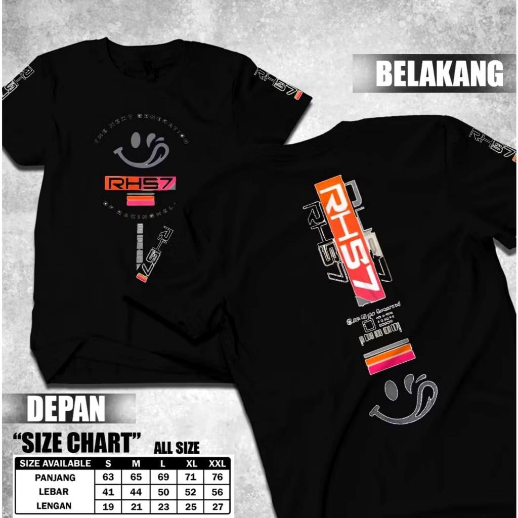 T-SHIRT KAOS RH57 Gen Z Terbaru T-Shit Racing Hell Lengan Pendek Unisex hitam, S - XXL Bahan Premium