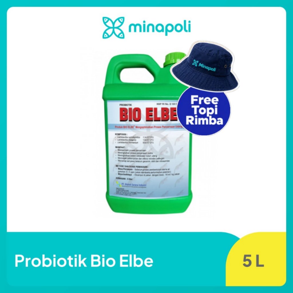 Bio Elbe Probiotik Udang dan Ikan untuk Tambak Kemasan 5 Liter