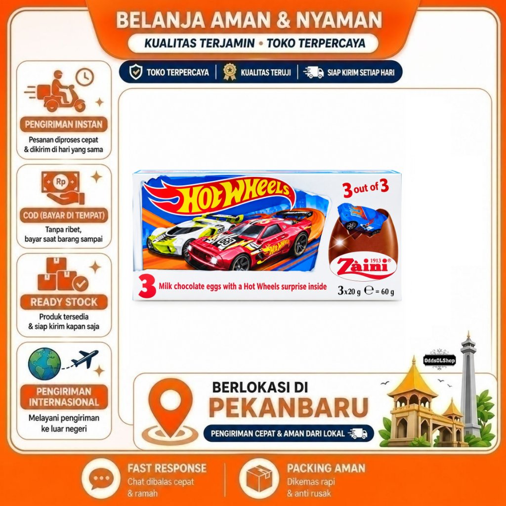 Zaini Milk Chocolate Eggs With Toys / Surprise Inside / Cokelat Rasa Coklat Susu Telur Isi Mainan