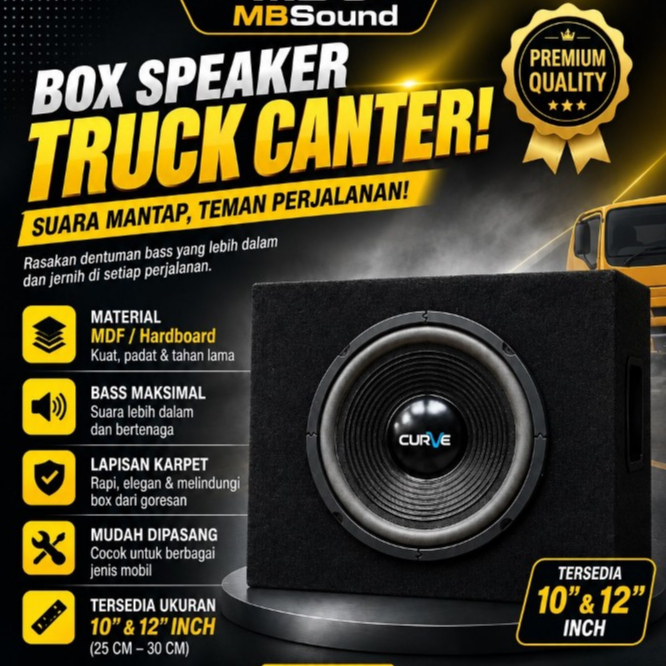 MBSound Box Speaker Canter truk 10",12" in inci Speaker Mobil Truck woofer subwoofer Bass empuk baha