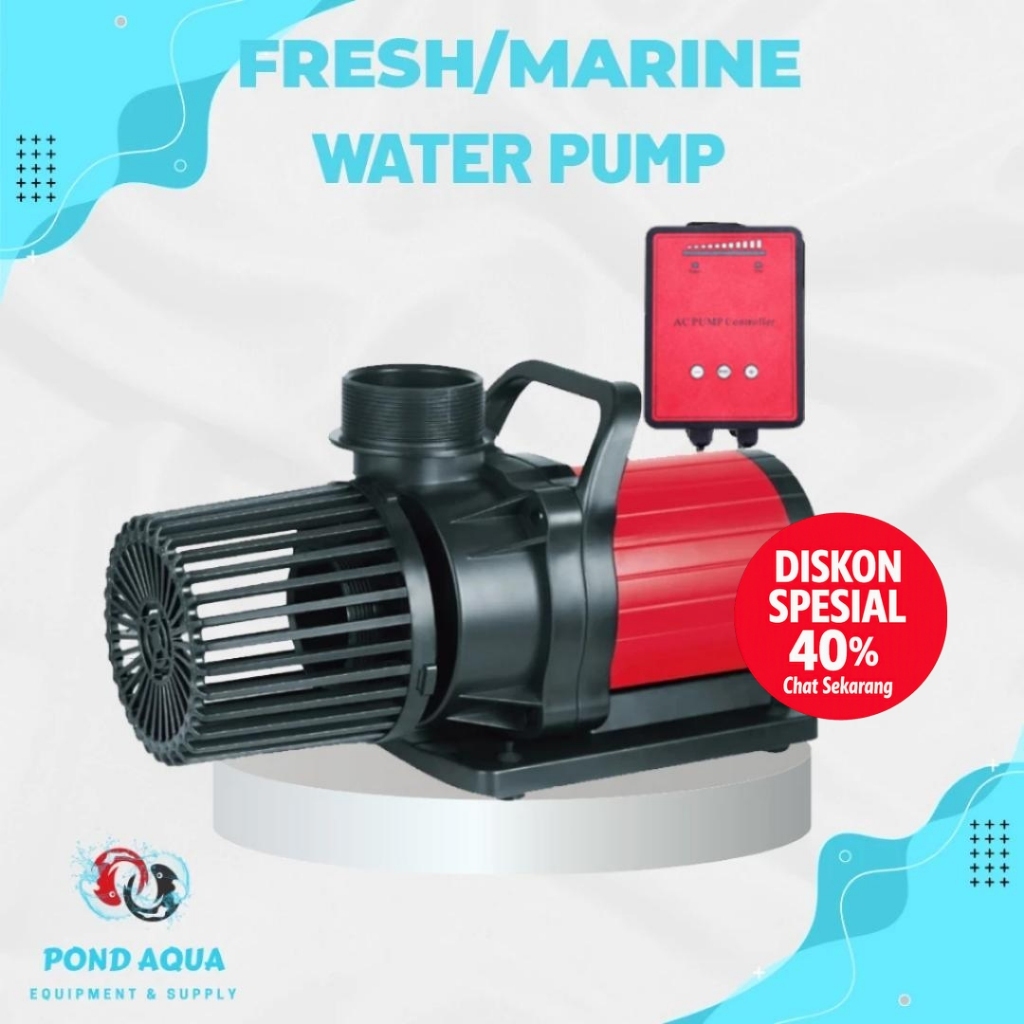 Water Pump Flow Adjustable 30000 LPH Pompa Air Kolam Marine AC