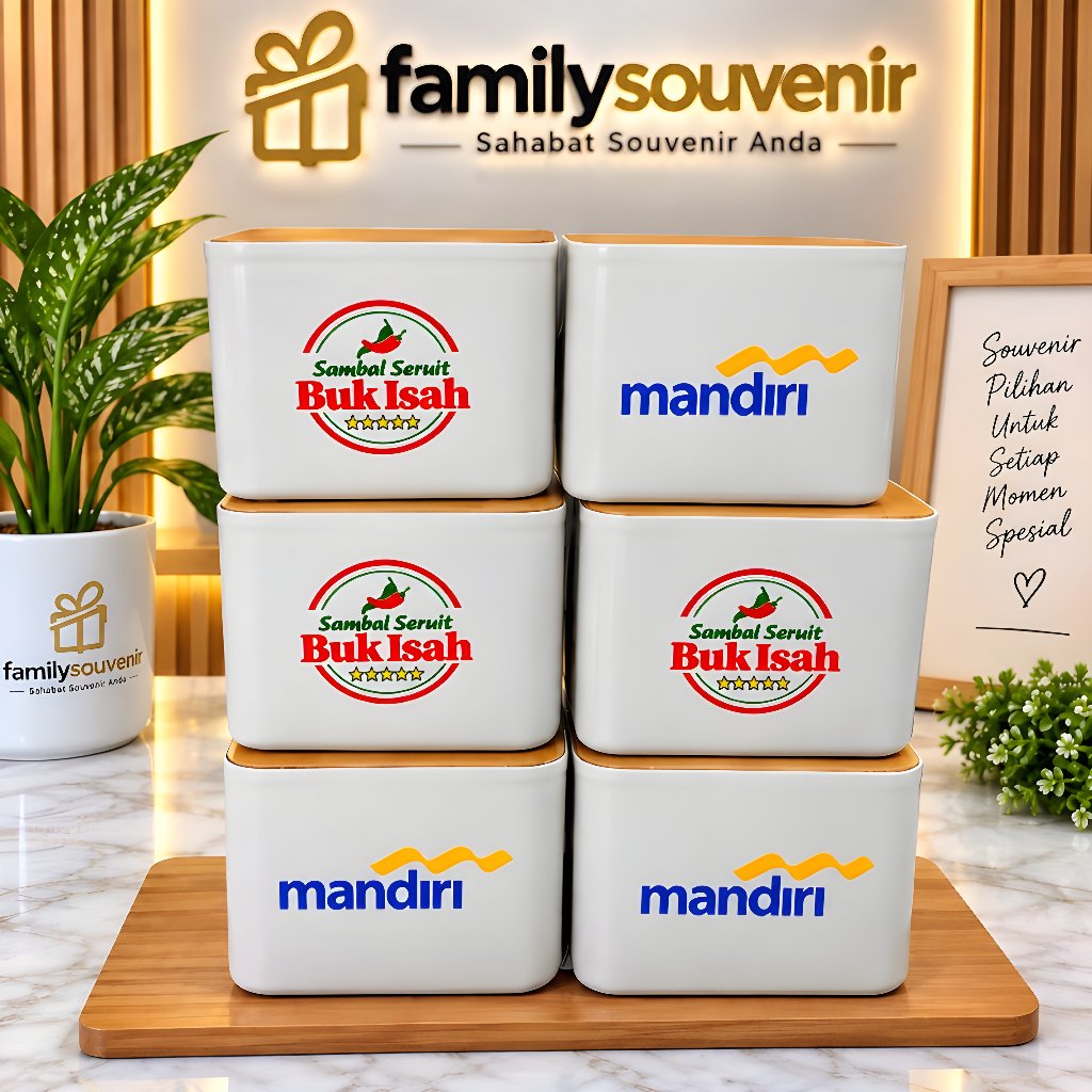 Kotak Tisu Custom Logo | Box Tisu Branding Logo Print | Souvenir Tempat tisu