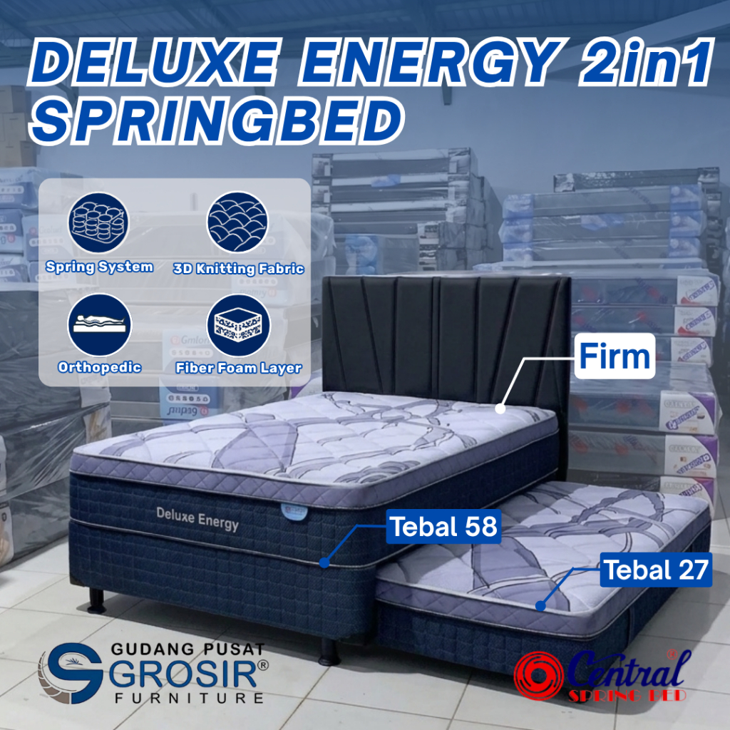 CENTRAL Springbed - Deluxe Energy 2in1 - Kasur Spring Bed Sorong - Gudang Semarang