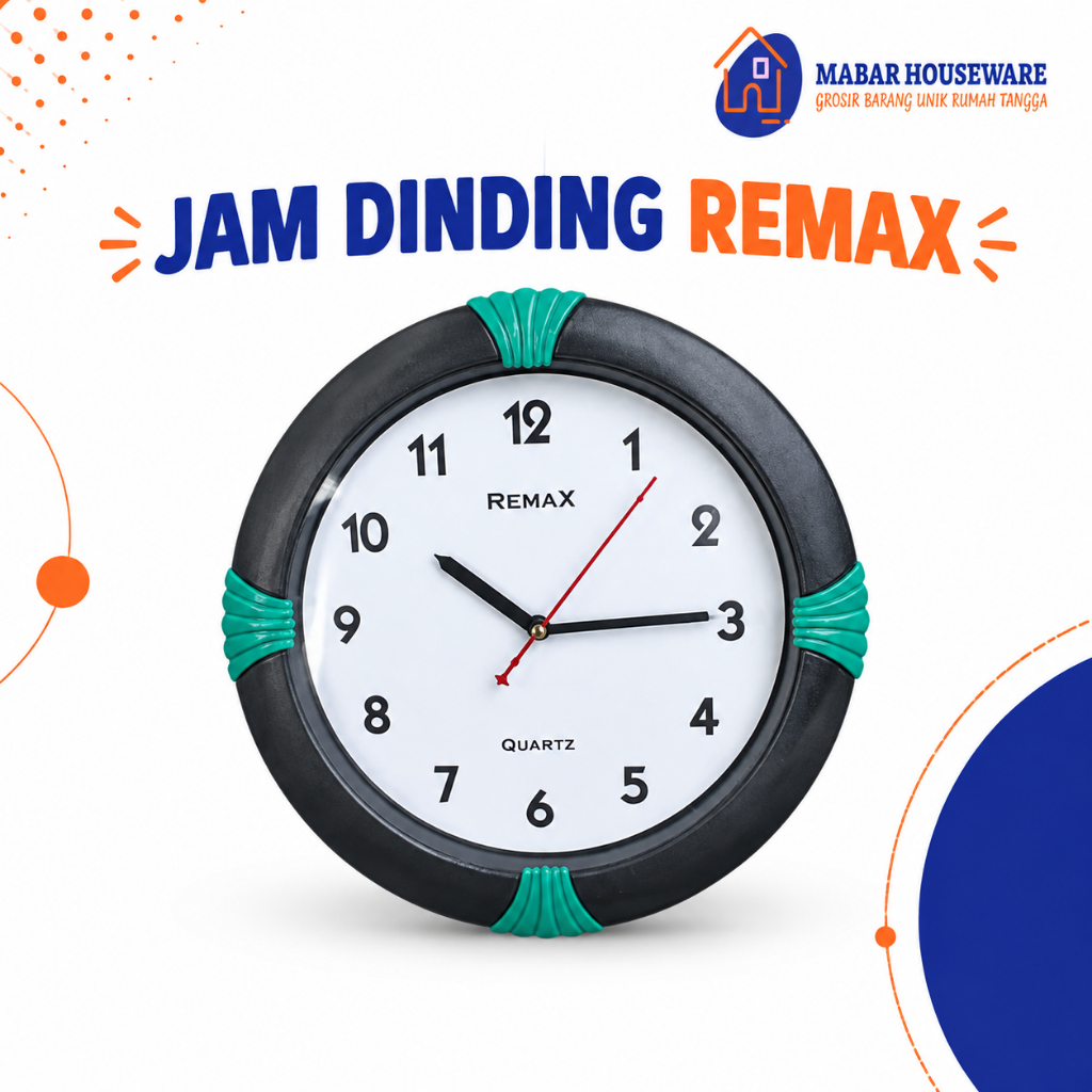 Jam Dinding / Jam Dinding Aesthetik / Jam Dinding Besar / Jam Dinding Unik Plastik Bulat