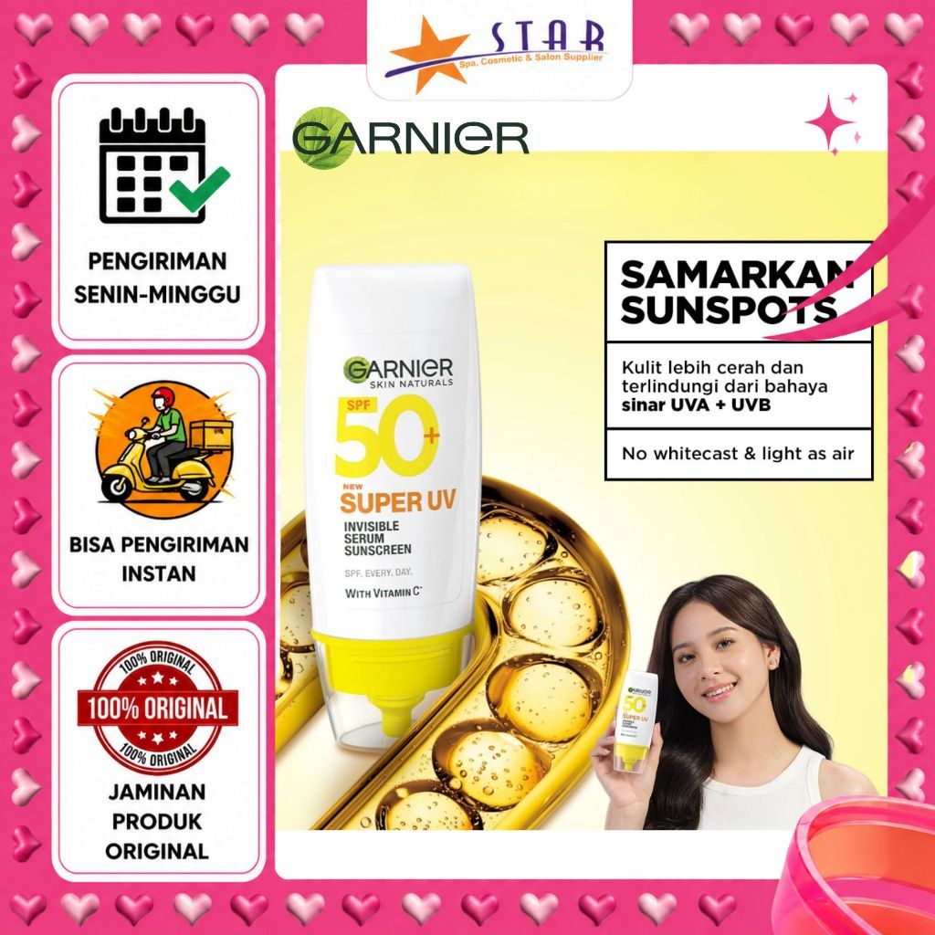 * STAR * Garnier Super UV Invisible Serum Sunscreen 30ML/Sunscreen Serum