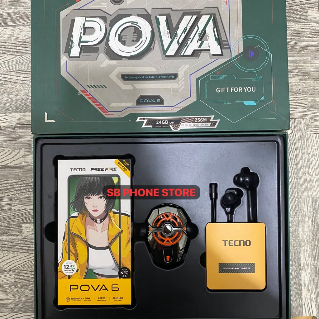 TECNO POVA 6 12/256 SECOND FULLSET COOLER BEKAS RESMI