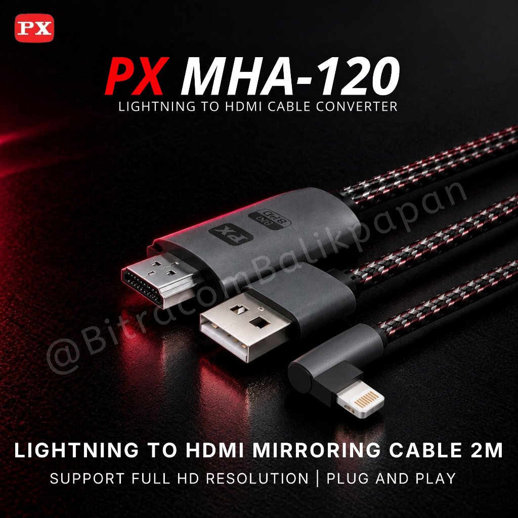 PX - MHA-120 - MHL Lightning to TV Conector Mirroring Cable 2 Meter