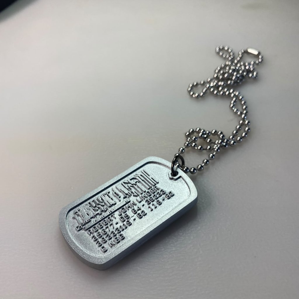 Cyberpunk 2077 Johnny Silverhand Nameplate Dog Tags Necklace