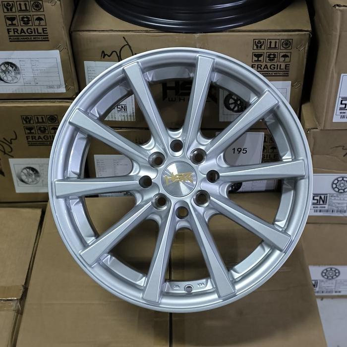 HSR WHEEL Velg Mobil Ring 16 Racing HSR HUSTLER Alloy lebar  7.5/8,5 Silver